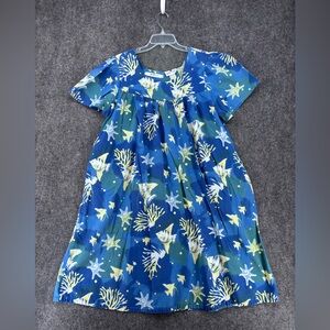 VINTAGE Desert Jems Tropical Fish Pullover Muumuu Women’s XL 100% Cotton